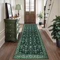 Tangsoo Green 2.6x8 Long Runner Rug Non Slip by Tangsoo