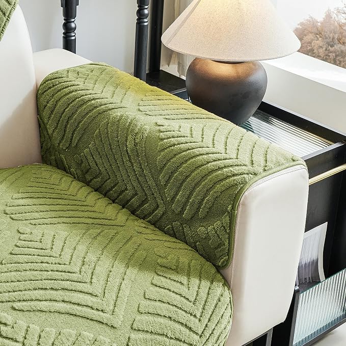 Sectional Couch Cover, Non-Slip Sofa Cover Plush Warm, Funny Fuzzy Pet Couch by PJLZJFBY