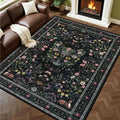 6x9 Area Rugs Living Room Rug: Vintage Washable Rug Floral Soft Carpet Indoor by EXPEDIX