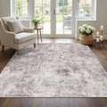 5 Square Area Rug: Washable Low Pile Carpet by Puino