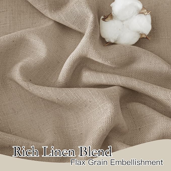 RYB HOME Long Linen Curtains 96 inches Long - Image 4