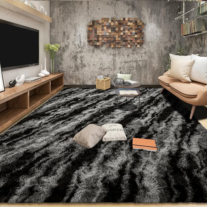 Tepook Fluffy Large Rugs for Living Room, Shag Area Rug 6x9 Soft Carpet for by Tepook