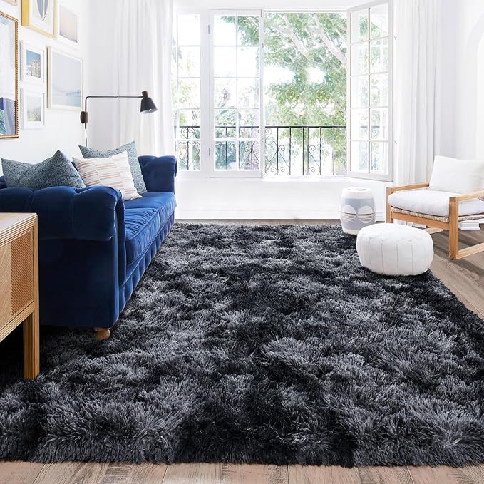 8x10 Area Rugs for Living Room, Ultra Soft Large Shag Bedroom Rug Upgrade by Quntue