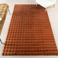 Nuloom Jeni Brick, Solid Faux Rabbit, Fluffy and Cozy, High Traffic, Stain by nuLOOM