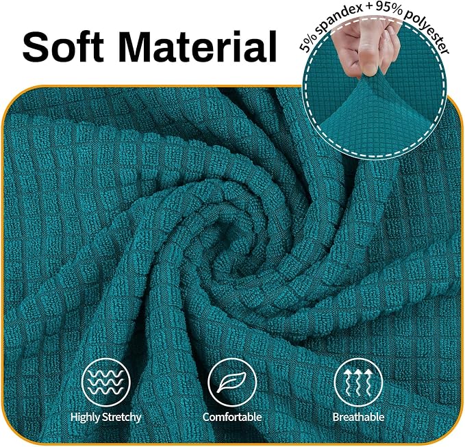 Asnomy Sofa Covers for 2 Cushion Couch Stretch loveseat Covers Slipcovers - Image 3