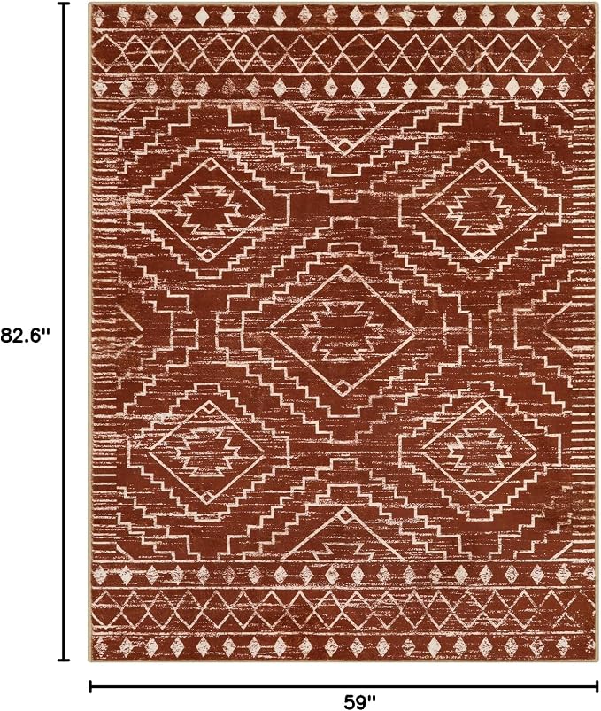 Wonnitar Moroccan 5x7 Area Rugs, Large Soft Rug - Image 2