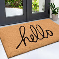 Extra Large Coir Door Mat 3x5 Ft – “Hello” Front Door Mat – Heavy Duty Natural by LuxUrux