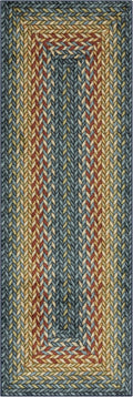 Maples Rugs Marion Bohemian Braided-Style Print Runner Rug – Made in USA – by MaplesRugs