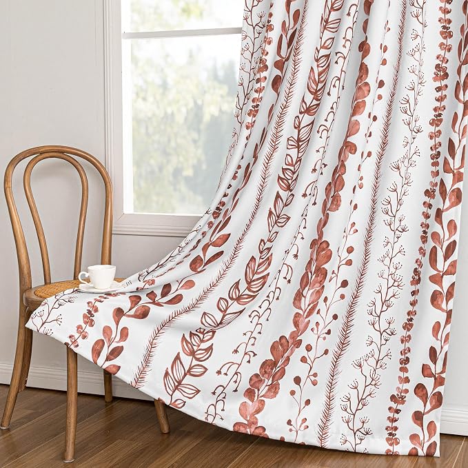 MEETSKY Terracotta Blackout Curtains 95 Inches Long 2 Panels - Image 6