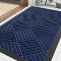 Smiry Front Door Mat Outside Entrance, Heavy Duty Outdoor Indoor Natural Rubber by Smiry