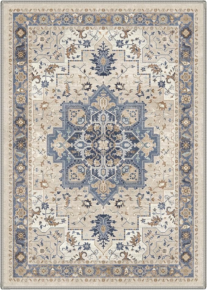 GENIMO 5x7 Area Rugs for Living Room, Machine Washable Rug, Non Slip Indoor - Image 6