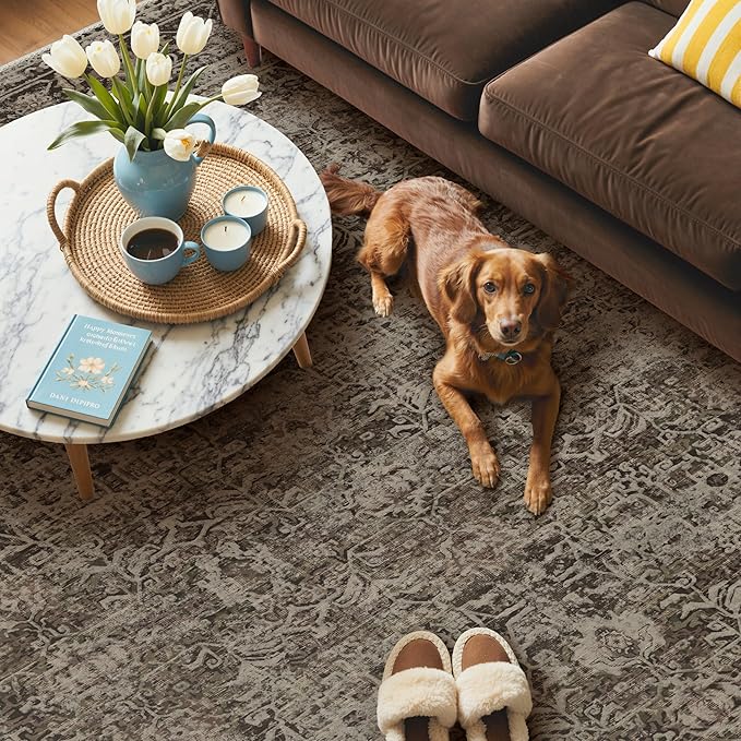 GENIMO 6x9 Area Rug Machine Washable Boho Rug - Image 5