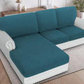 H.VERSAILTEX Sectional Couch Covers 3 Pieces Sofa Seat Cushion Covers L Shape by HVERSAILTEX