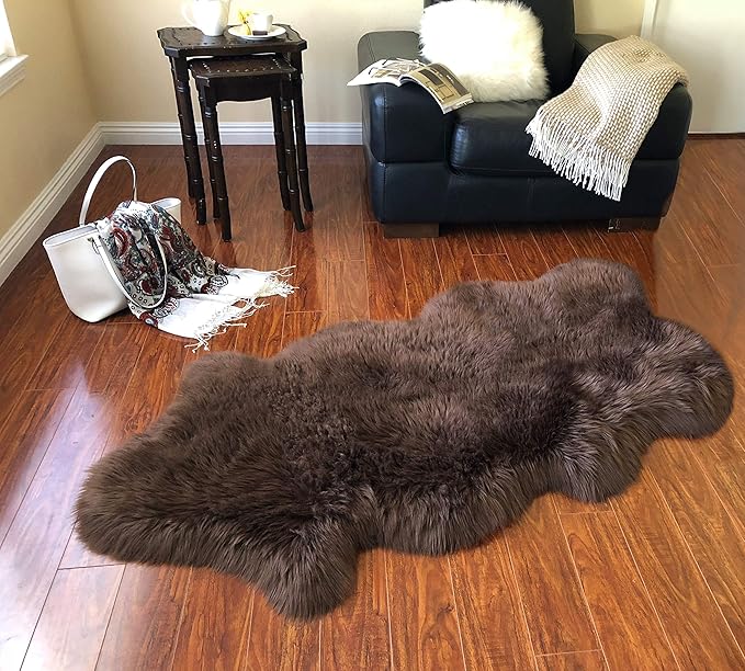 Free Shape Luxury Soft Fluffy Shag Area Rug Single and a Half 2'x4', 60x120cm by LAMBZYRUGS