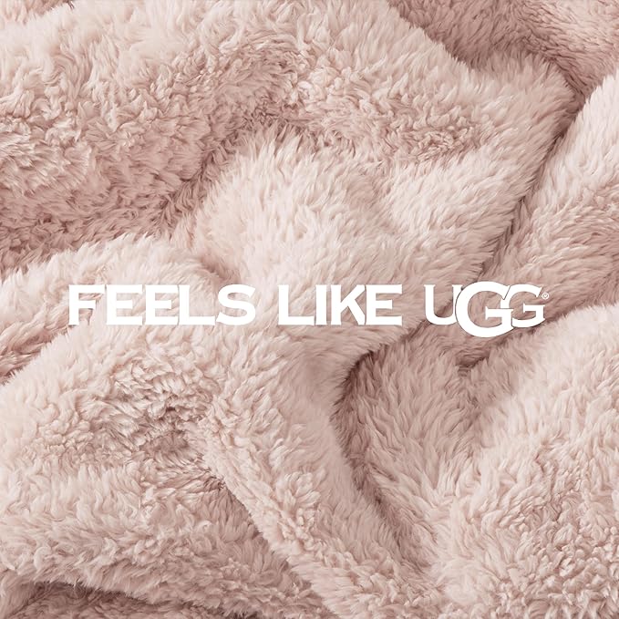 UGG Whitecap King Size Blanket for Bed, Fleece Cozy Soft Blankets, Luxury Warm - Image 3