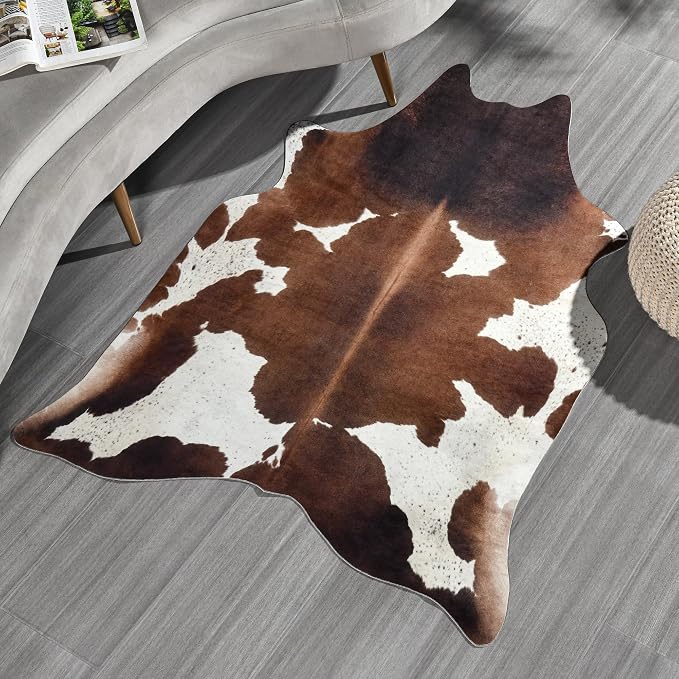 Easycozy Faux Cowhide Cow Print Rug: 3 x 4 Western Decor Faux Cowhide, - Image 7