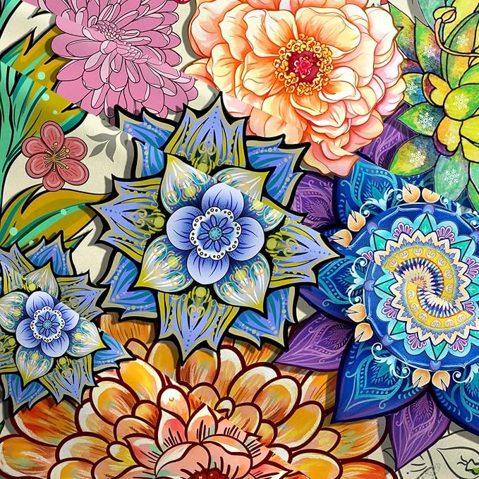 Colorful Boho Mandala Floral Throw Pillow Covers 18x18 Set of 2, Spring Easter - Image 6