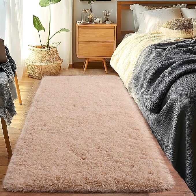 Runner Rugs for Bedroom 2x6 Rug Runners for Hallways Non Slip Soft Shag Bedside - Image 3