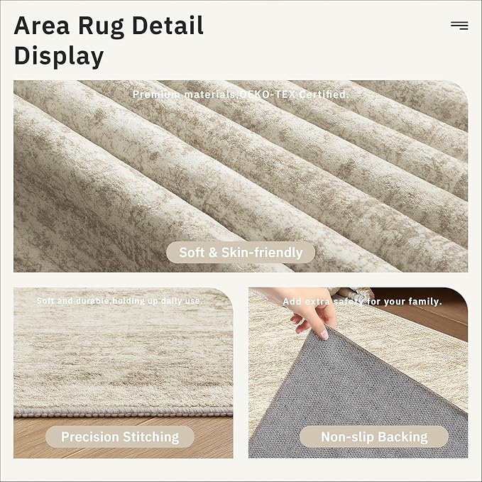 Runner Rug 2'6" x 12' Washable Non-Slip Runner Rugs - Image 6