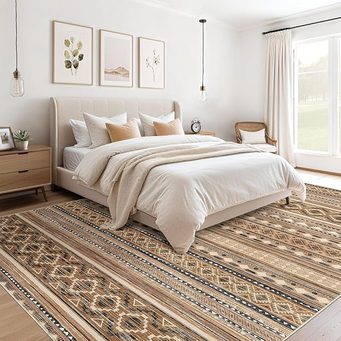 cotiled 5x7 Area Rug Living Room: Washable Boho Rugs - Image 4