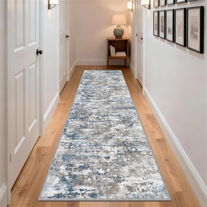 Non Slip Floor Runners for Dogs 2.6x8 Washable Runner Rug Abstract, Joint - Image 6
