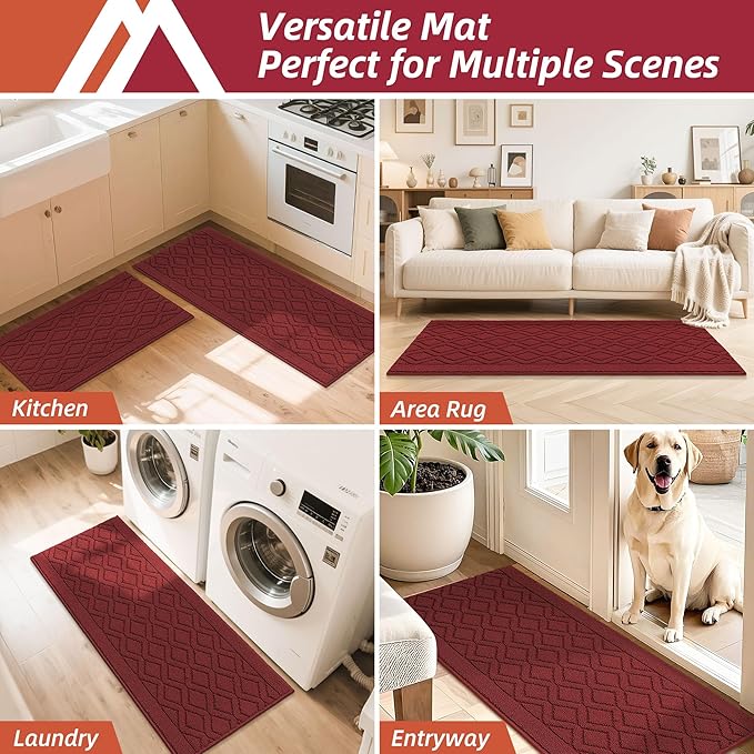 COSY HOMEER 48x20 Inch/30X20 Inch Kitchen Rug Mats Made of 100% Polypropylene 2 - Image 7