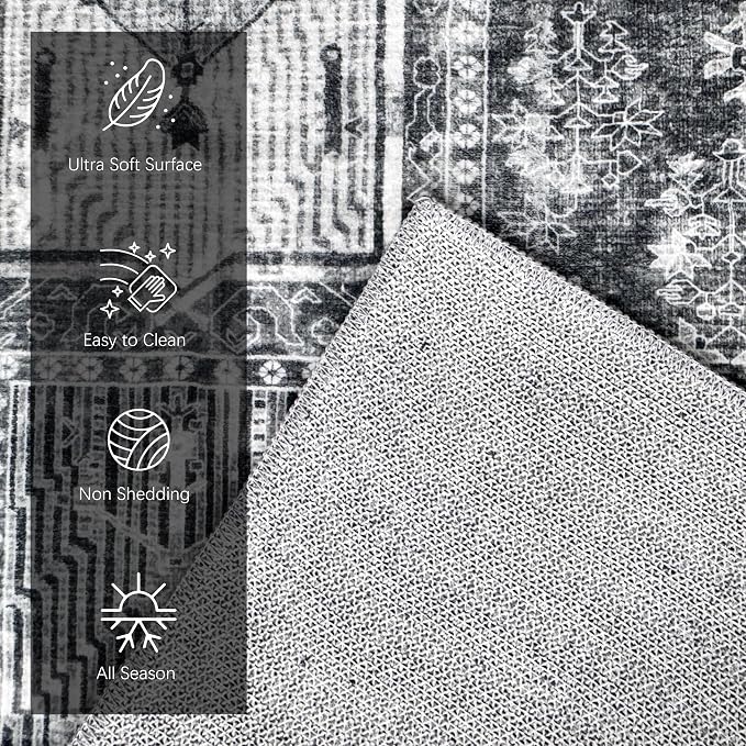 YARNSCAPE Vintage 3' x 5 ' Washable Area Rug - Image 6