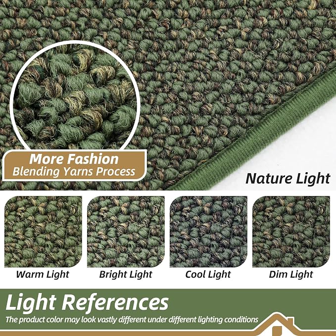 BEQHAUSE Dirt Trapper Door Mat 26" x 40" Half Circle Non-Slip Washable Doormats - Image 8