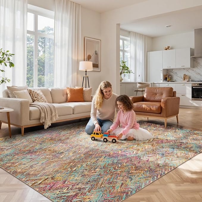 8x10 Washable Area Rugs for Living Room&Bedroom - Image 3