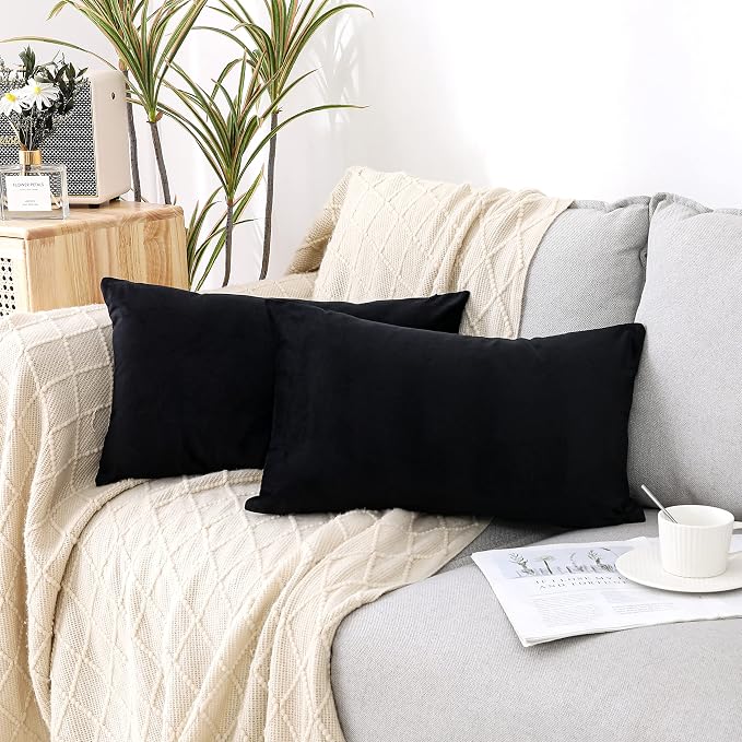 NiNi ALL Decorative Throw Pillow Covers Pack of 2 Velvet Throw Pillow Cases - Image 2