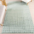 nuLOOM Jeni Green, Solid Faux Rabbit, Fluffy and Cozy, High Traffic, Stain by nuLOOM