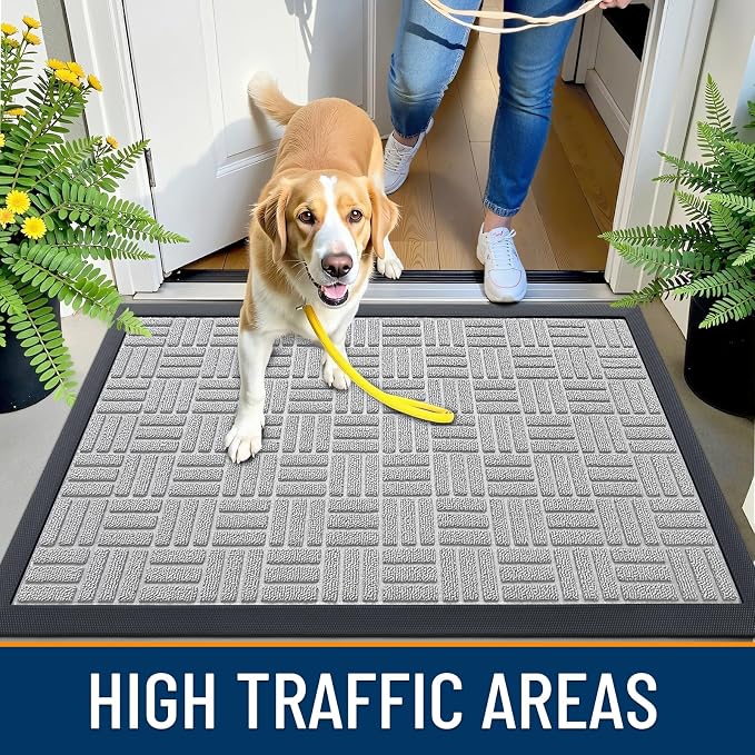 OLANLY Front Door Mat Outside Entrance 29.5x17, Heavy Duty Sturdy Natural - Image 7