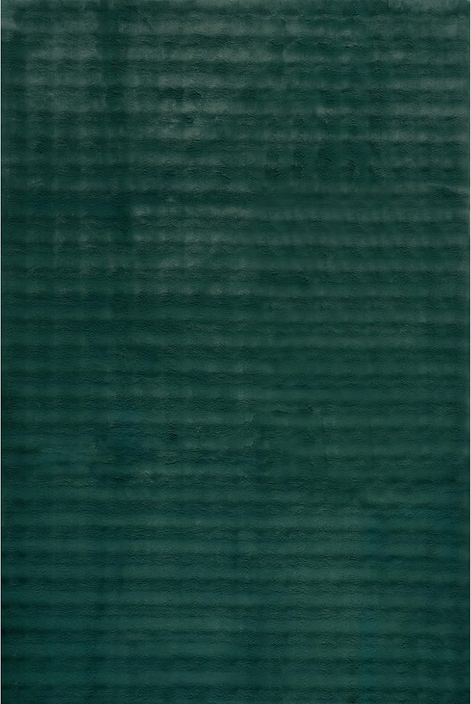 nuLOOM Jeni Hunter Green, Solid Faux Rabbit, Fluffy and Cozy, High Traffic - Image 4