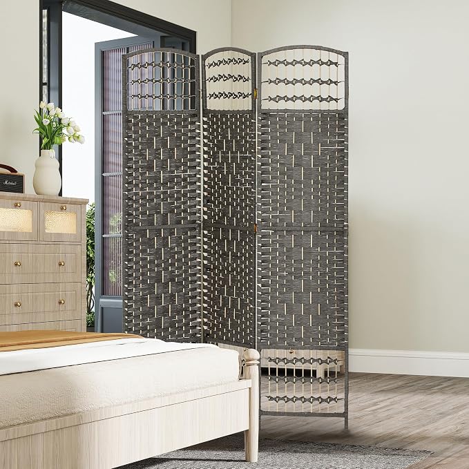 HOMCOM 3 Panel Room Divider, Folding Privacy Screen, 5.6' Room Separator - Image 8