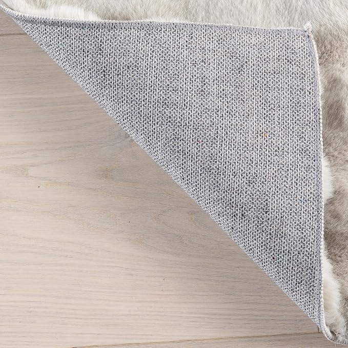 Nuloom Jeni Grey, Solid Faux Rabbit, Fluffy and Cozy, High Traffic, Stain - Image 4