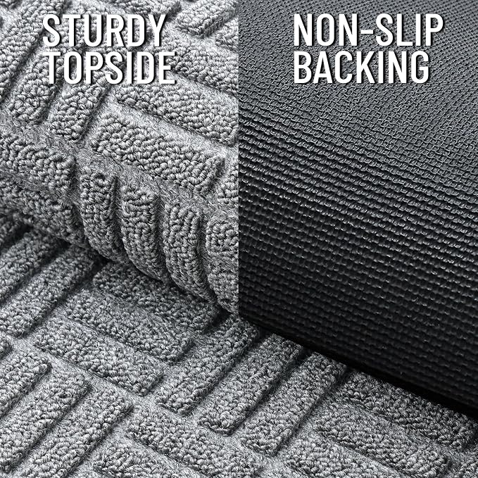 OLANLY Front Door Mat Outside Entrance 71x47, Heavy Duty Sturdy Natural Rubber - Image 3
