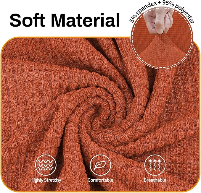 Asnomy Sofa Covers for 2 Cushion Couch Stretch Loveseat Slipcovers, Pet - Image 3
