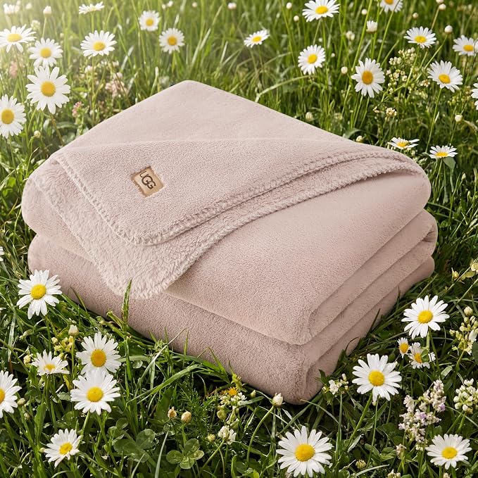 UGG Whitecap Fleece Throw Blanket, Soft Plush Throw - Image 2
