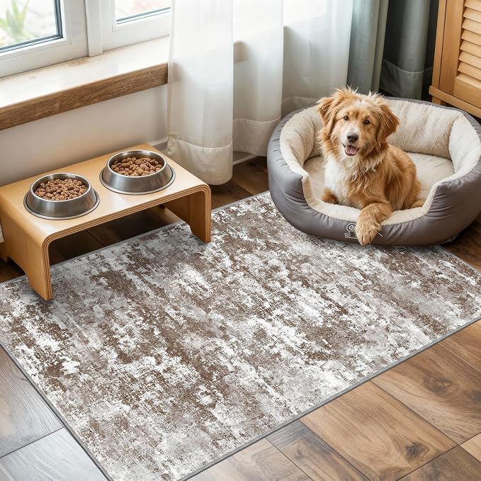 Runners for Hallways Ultra Non-Slip 2x4 Washable Kitchen Rug Abstract Tear and by TTelephant