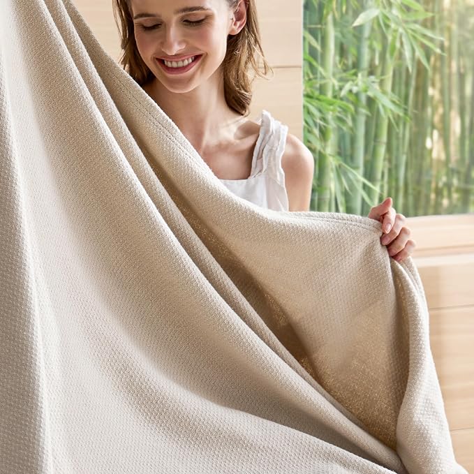 Bedsure GentleSoft 100% Cotton Blanket Twin XL Size - Image 9