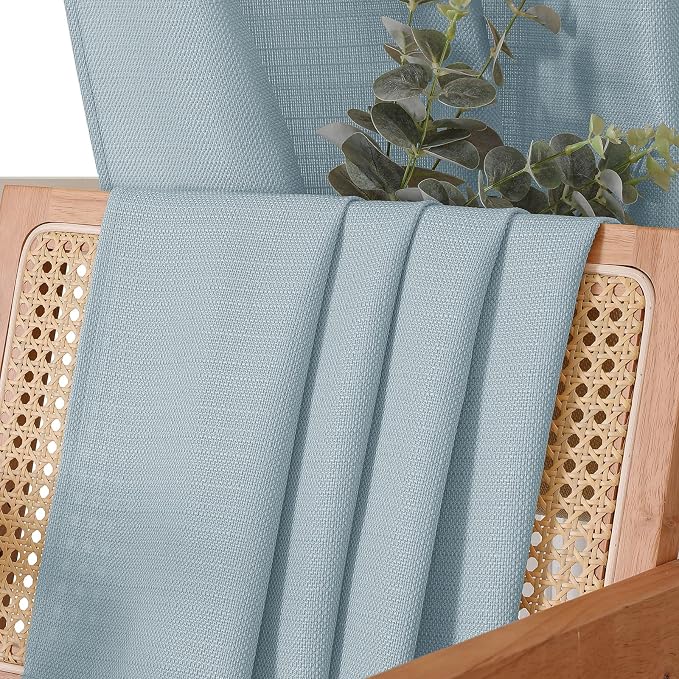 Chyhomenyc Bennet Aqua with Greenish Tone Curtains 63 Inch Length 2 Panels - Image 8