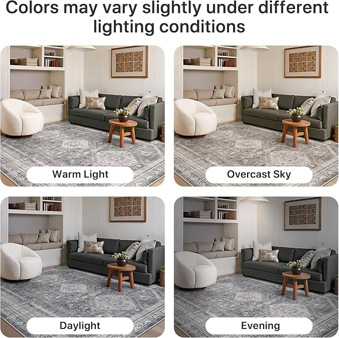 GENIMO Runner Rug 2x5 Non Slip Machine Washable Hallway Runner Rug, Low Pile - Image 6