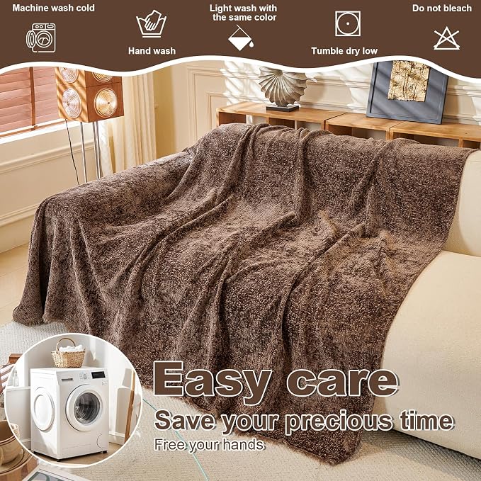ROOMLIFE Brown Sofa Cover, Vintage Boho Couch Cover - Image 4