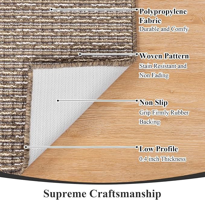 SHACOS Non Slip Kitchen Runner Rug 2x6 Ft, Rubber Backed Washable Runner Rug - Image 3