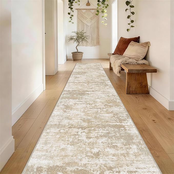 Non Slip Floor Runners for Dogs 2.6x12 Washable Runner Rug Abstract, Joint by TTelephant