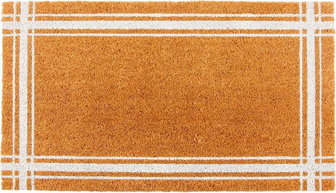 KAF Home Coir Doormat with Heavy-Duty, Weather Resistant, Non-Slip PVC Backing by KAFHome
