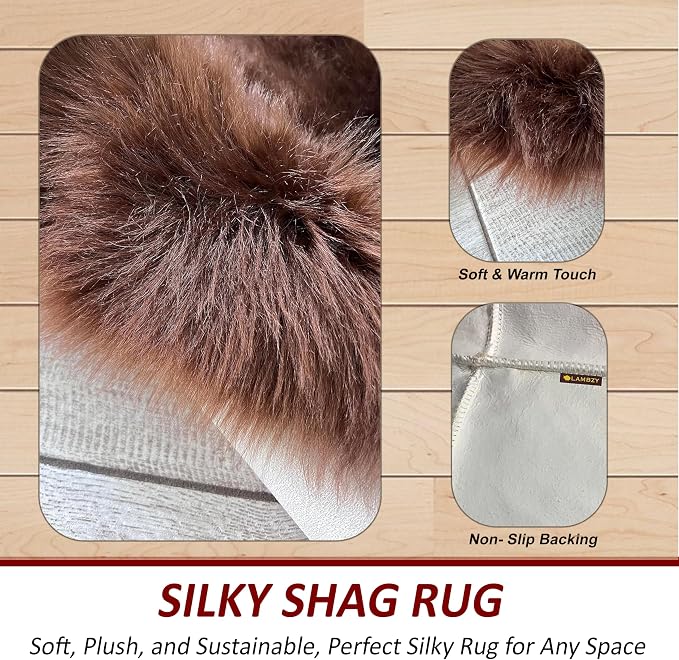 Free Shape Luxury Soft Fluffy Shag Area Rug Single and a Half 2'x4', 60x120cm - Image 4