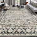 9x12 Area Rugs - 9x12 Washable Area Rug Indoor Vintage Rug Print Rug Low-Pile by PhonzenuoCarpet