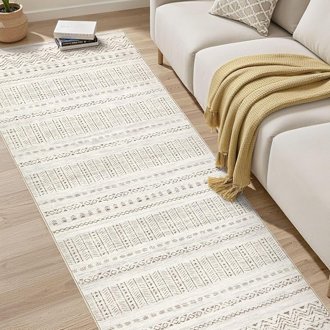cotiled Hallway 3x10 Runner Rugs: Washable Boho Rugs - Image 6