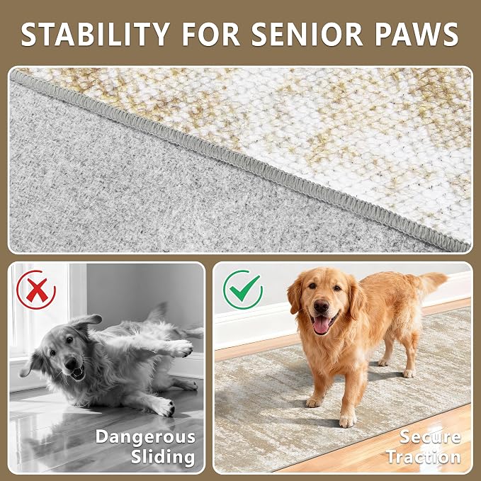 Non Slip Floor Runners for Dogs 2.6x14 Washable Runner Rug Abstract, Joint - Image 9